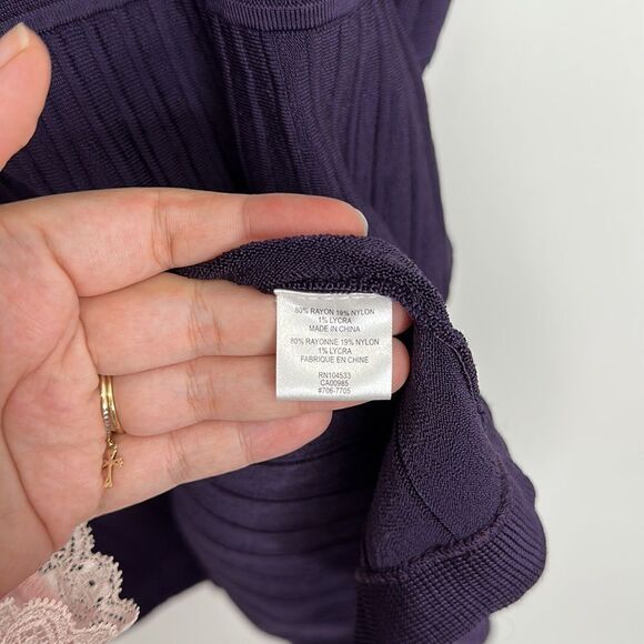 Nanette‎ Lenore Pleated Purple Midi Dress Size Large - Picture 8 of 9